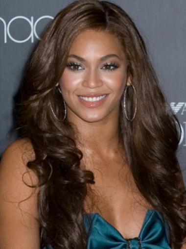 Perruques Beyoncé Brune 24" Sans Frange À la mode