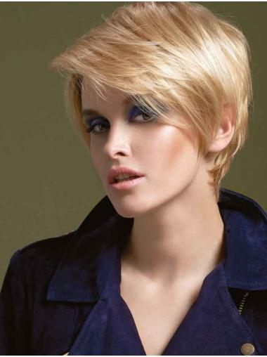 Perruques Lace Courte Blonde Pixie Cheveux Synthétique