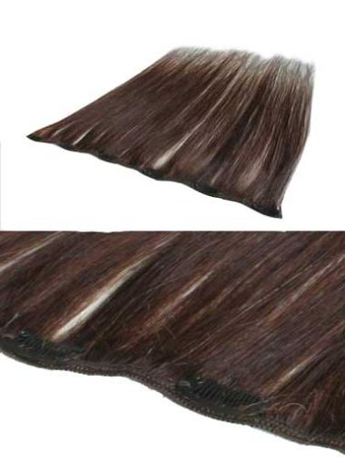 Extensions à Clip Cheveux Humains Auburn Lisse