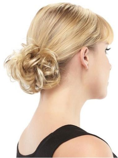 Enroulements / Chignons Ronds Synthétique Blonde Clip-In