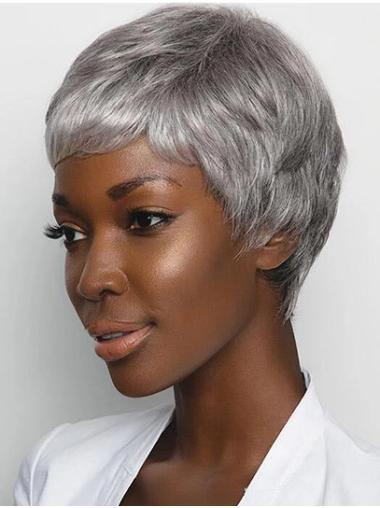 Multicouche Extra Courte Tresse Cheveux Synthétique Lisse Perruques Afro-Americaines
