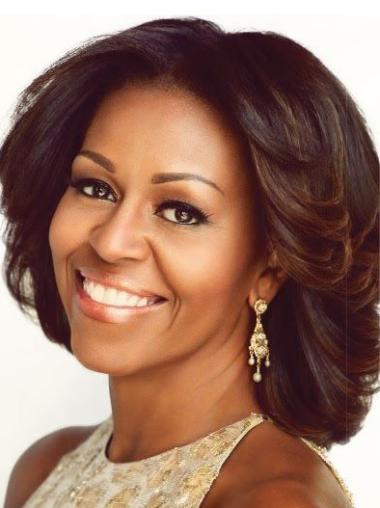 Perruques Michelle Obama Multicouche Conçu 12" Lace Front