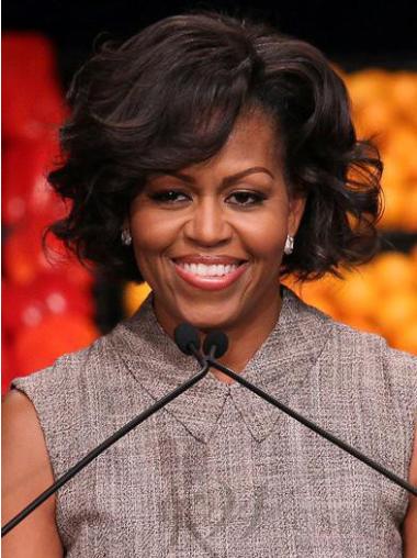 Perruques Michelle Obama Bob Haute qualité 8" Lace Front