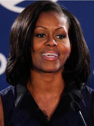 Perruques Michelle Obama Bob Branché 10" Full Lace