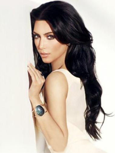 Perruques Kim Kardashian en ligne 24" Ondulé Lace Front