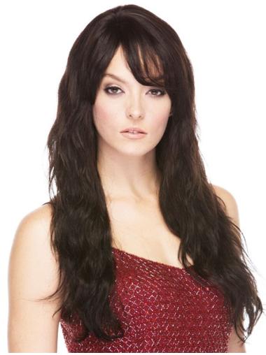 Perruques Cheveux Humaines 18" Moderne Brune