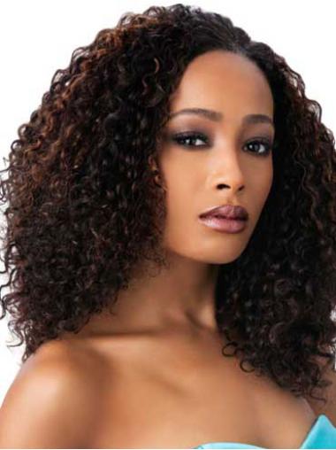 Perruques Afro-Americaines Fashion Brune 16" Frisée