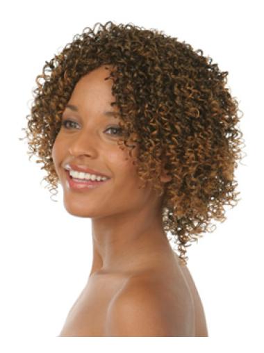 Perruques Afro-Americaines Populaire Brune Longueur de Menton Frisée