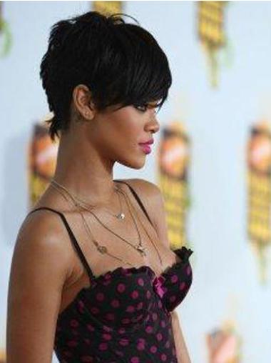 Perruques Rihanna 6" Elégante Noir