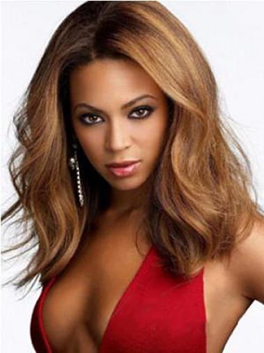 Perruques Beyoncé Populaire Auburn Longueur d'Epaules Ondulé 