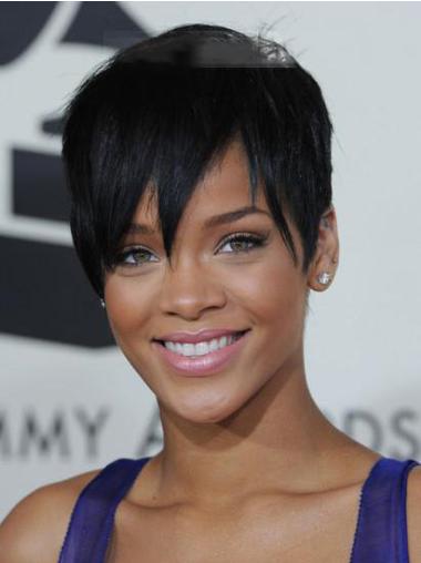 Perruques Rihanna 5" Réduction Noir