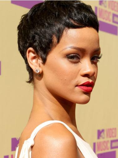 Perruques Rihanna 6" Souple Noir