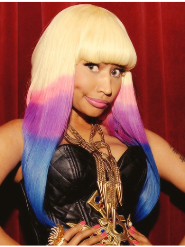 Perruques Nicki Minaj Cheveux Synthétique Ombré 16" Lisse