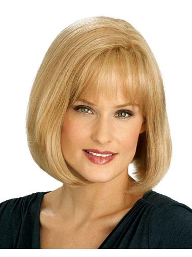 Perruques Cheveux Humaines 10" Invraisemblable Blonde