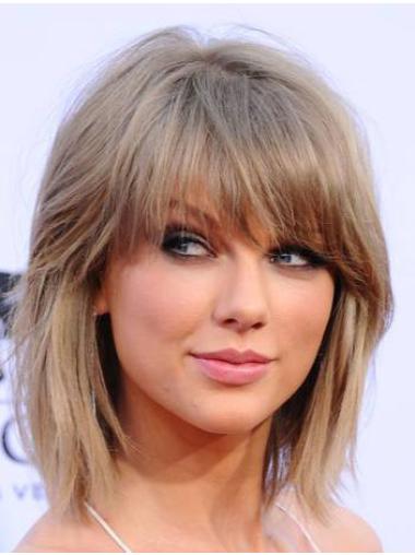 Perruques Fantastique Longueur d’Epaule Lisse Blonde Taylor Swift Inspired