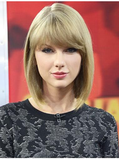 Perruques Haute Qualité Longueur d’Epaule Lisse Blonde Taylor Swift Inspired