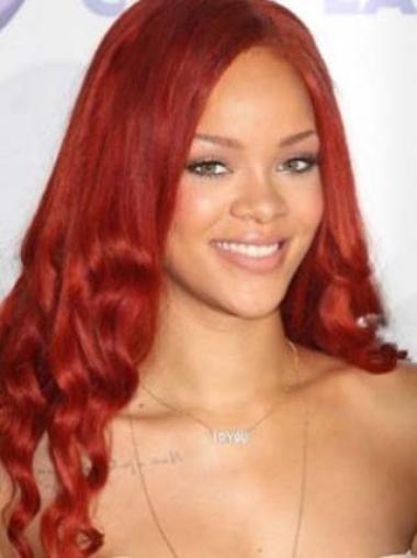 Perruques Rihanna Sans Frange Rousse Lace Front Adapté
