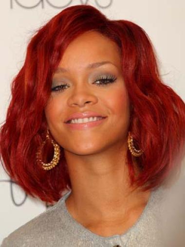 Perruques Rihanna Sans Frange Rousse Lace Front Mode
