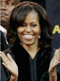 Perruques Michelle Obama Multicouche 12" Lace Front